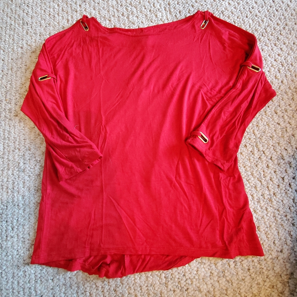 🔴 5/$20 Cable & Gauge 3/4 sleeve top